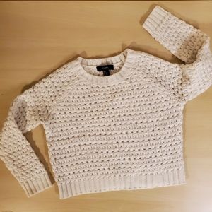 White knitted sweater
